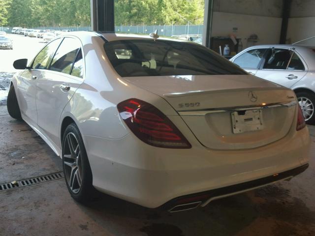 WDDUG8FB2FA142217 - 2015 MERCEDES-BENZ S 550 4MAT WHITE photo 3