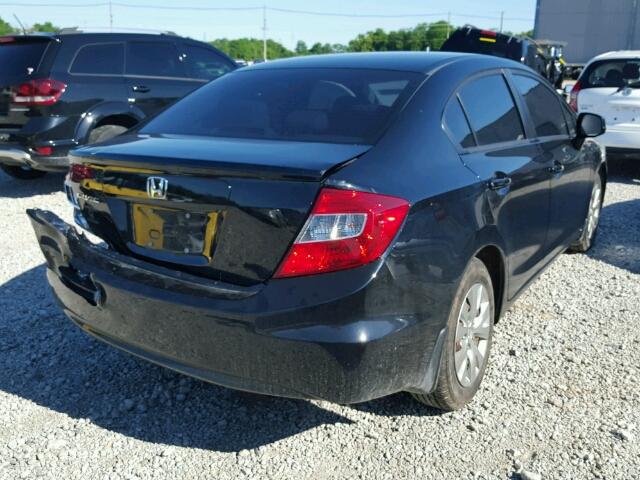 19XFB2F51CE013175 - 2012 HONDA CIVIC LX BLACK photo 4