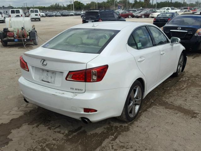 JTHBF5C20B5143066 - 2011 LEXUS IS 250 WHITE photo 4