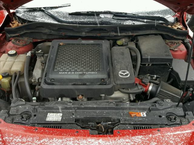 JM1BL1H4XA1277828 - 2010 MAZDA SPEED 3 RED photo 7