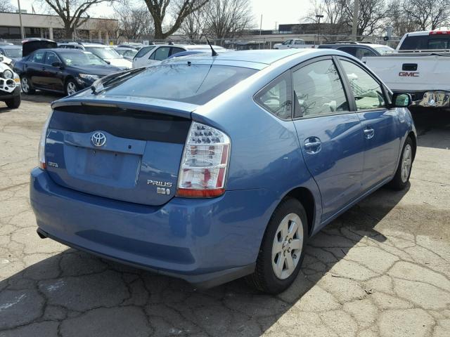 JTDKB20U977562630 - 2007 TOYOTA PRIUS BLUE photo 4