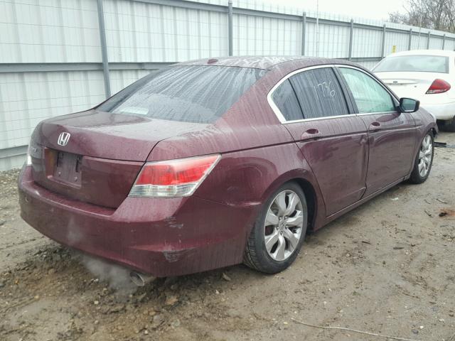 1HGCP26828A058278 - 2008 HONDA ACCORD EXL MAROON photo 4