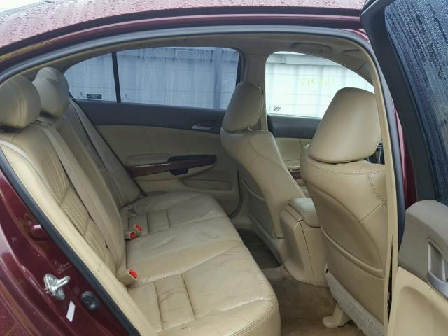 1HGCP26828A058278 - 2008 HONDA ACCORD EXL MAROON photo 6