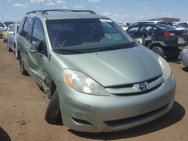 5TDZK23C67S047107 - 2007 TOYOTA SIENNA CE GREEN photo 1