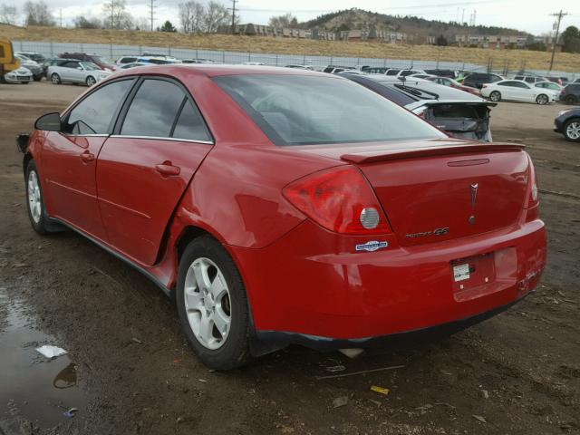 1G2ZG58B274155744 - 2007 PONTIAC G6 BASE RED photo 3