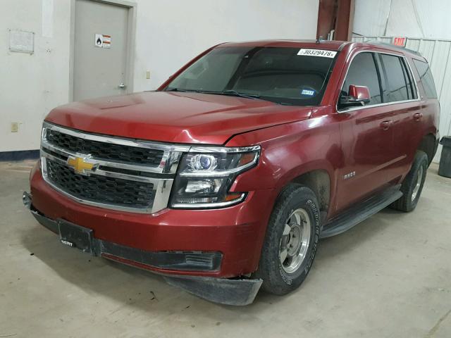 1GNSCBKC5FR148742 - 2015 CHEVROLET TAHOE C150 RED photo 2