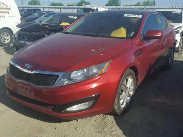 5XXGN4A72DG213264 - 2013 KIA OPTIMA EX RED photo 2