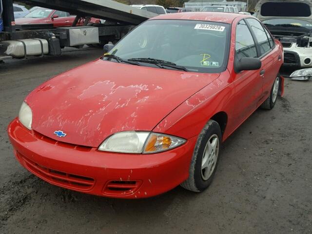 1G1JC5249Y7367158 - 2000 CHEVROLET CAVALIER RED photo 2