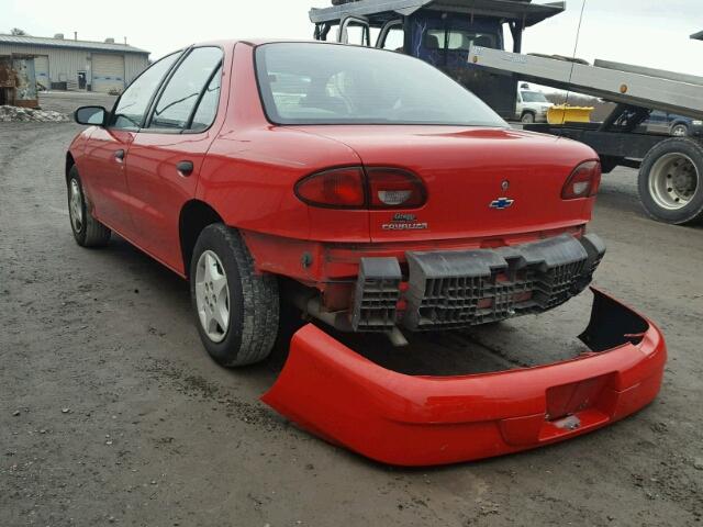 1G1JC5249Y7367158 - 2000 CHEVROLET CAVALIER RED photo 3