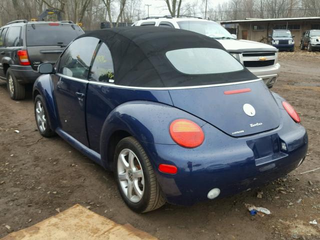 3VWCD21Y74M303732 - 2004 VOLKSWAGEN NEW BEETLE BLUE photo 3