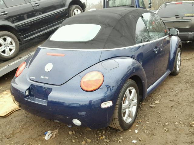 3VWCD21Y74M303732 - 2004 VOLKSWAGEN NEW BEETLE 蓝色 照片 4