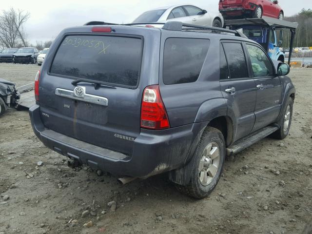 JTEBU14R068071183 - 2006 TOYOTA 4RUNNER SR BLUE photo 4