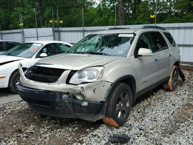 1GKEV23758J219199 - 2008 GMC ACADIA SLT GOLD photo 2