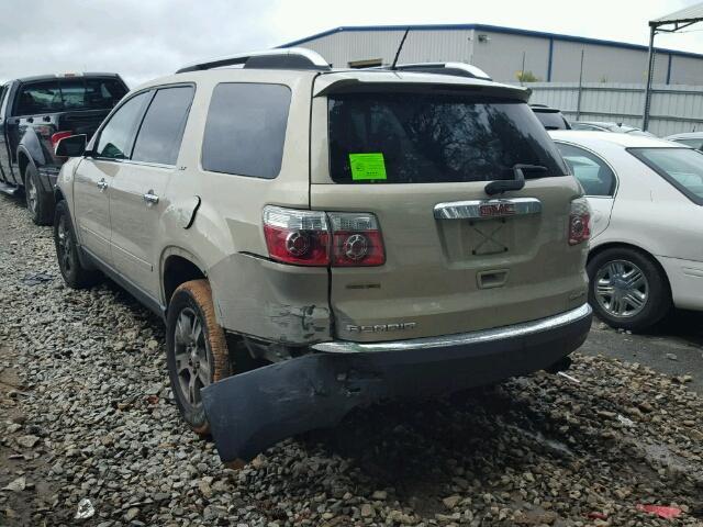 1GKEV23758J219199 - 2008 GMC ACADIA SLT GOLD photo 3