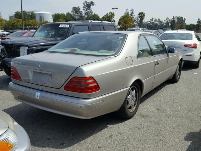 WDBGA70G1WA392635 - 1998 MERCEDES-BENZ CL 500 GOLD photo 4