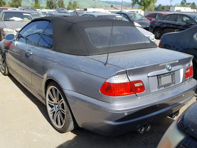 WBSBR93474PK05421 - 2004 BMW M3 GRAY photo 3