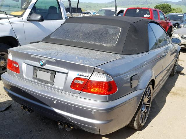 WBSBR93474PK05421 - 2004 BMW M3 GRAY photo 4