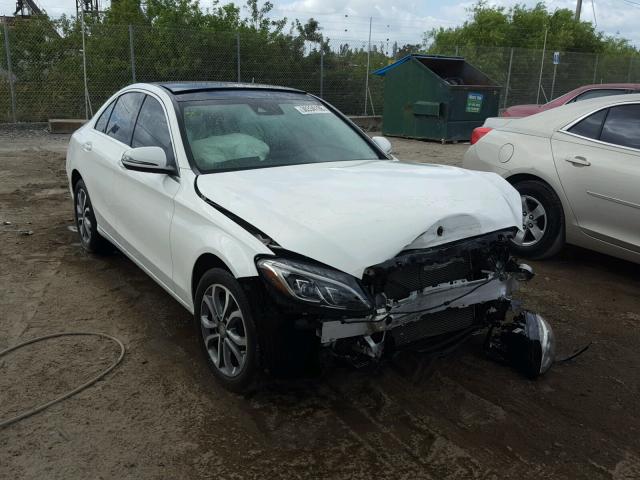 WDDWF4KB1GR142495 - 2016 MERCEDES-BENZ C 300 4MAT WHITE photo 1