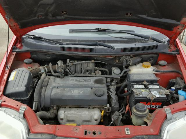 KL1TJ62604B204586 - 2004 CHEVROLET AVEO LS RED photo 7