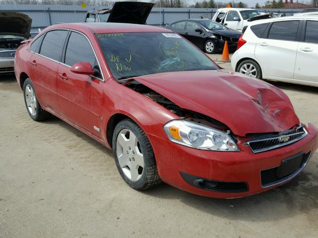 2G1WD58C389253320 - 2008 CHEVROLET IMPALA SUP RED photo 1