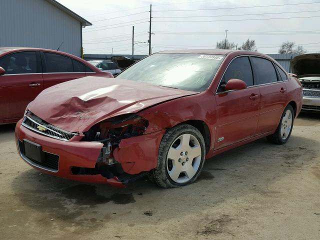 2G1WD58C389253320 - 2008 CHEVROLET IMPALA SUP RED photo 2