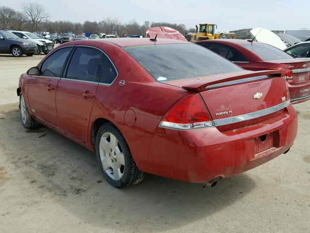 2G1WD58C389253320 - 2008 CHEVROLET IMPALA SUP RED photo 3