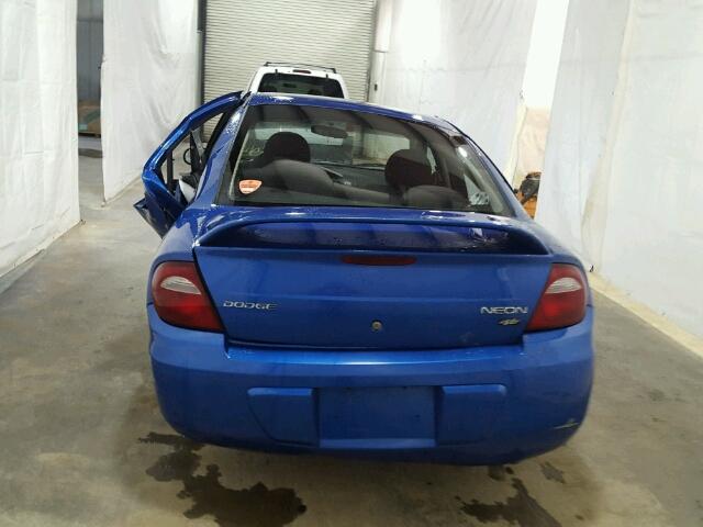 1B3ES56C05D200487 - 2005 DODGE NEON SXT BLUE photo 10