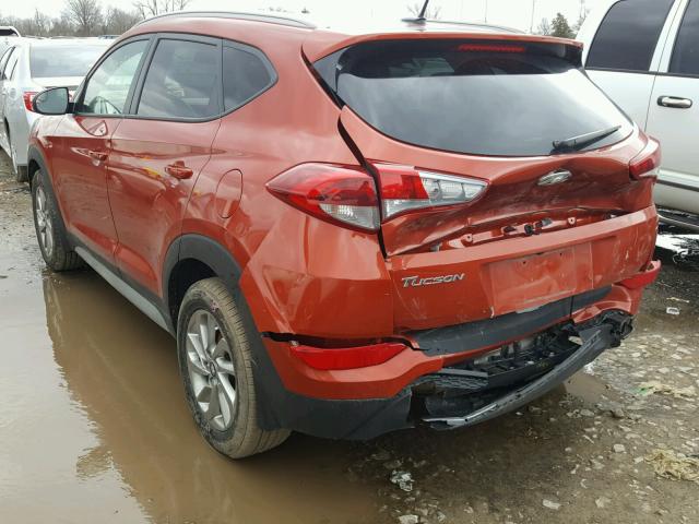 KM8J33A4XHU482202 - 2017 HYUNDAI TUCSON LIM ORANGE photo 3