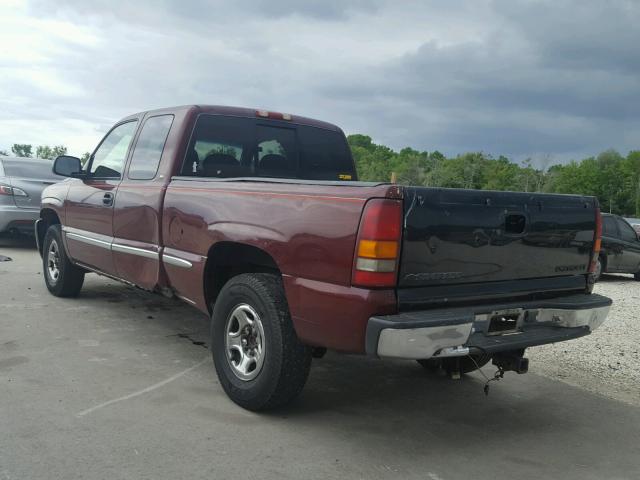 1GTEK19T7XE553910 - 1999 GMC NEW SIERRA MAROON photo 3