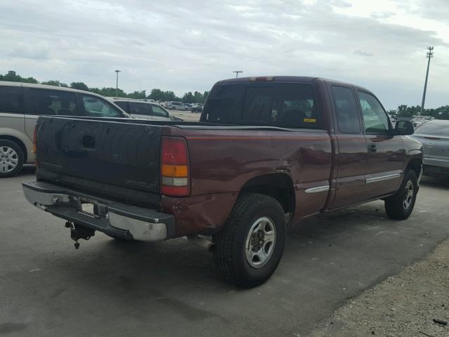 1GTEK19T7XE553910 - 1999 GMC NEW SIERRA MAROON photo 4