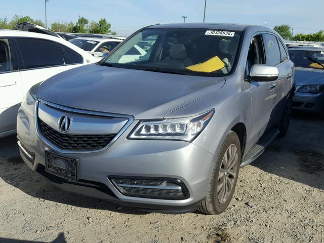 5FRYD4H49GB051769 - 2016 ACURA MDX TECHNO GRAY photo 2