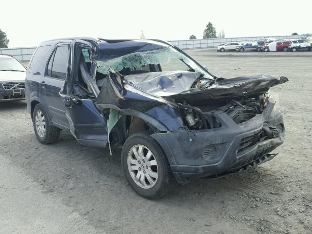 JHLRD78816C006379 - 2006 HONDA CR-V EX BLUE photo 1