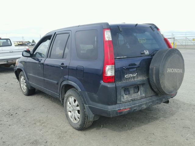 JHLRD78816C006379 - 2006 HONDA CR-V EX BLUE photo 3