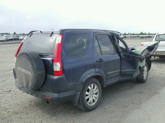 JHLRD78816C006379 - 2006 HONDA CR-V EX BLUE photo 4