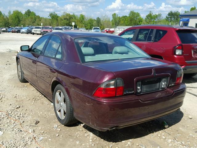 1LNFM87A76Y635959 - 2006 LINCOLN LS MAROON photo 3