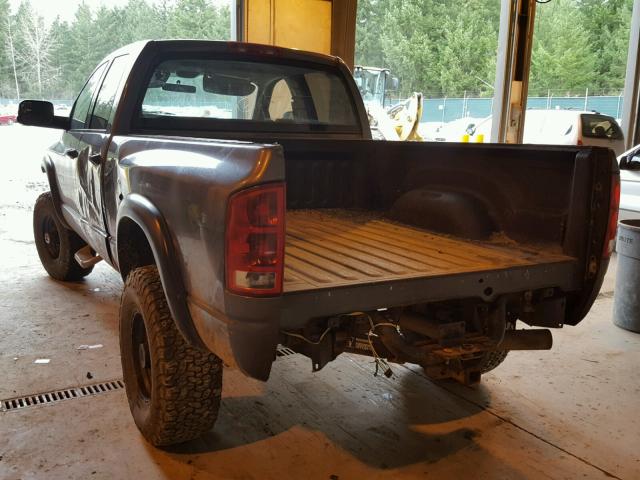 3D7KU28C43G843423 - 2003 DODGE RAM 2500 S GRAY photo 3