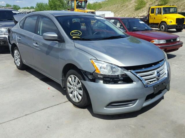 3N1AB7AP4EL615778 - 2014 NISSAN SENTRA S/S GRAY photo 1