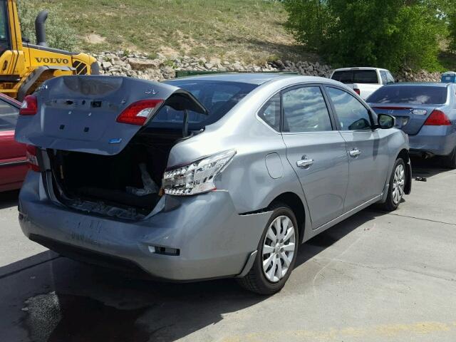 3N1AB7AP4EL615778 - 2014 NISSAN SENTRA S/S GRAY photo 4