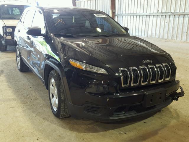 1C4PJLABXEW112435 - 2014 JEEP CHEROKEE S BLACK photo 1