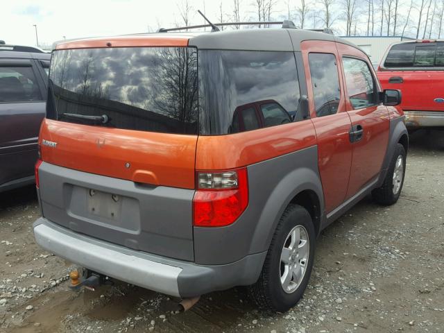 5J6YH28523L054131 - 2003 HONDA ELEMENT EX ORANGE photo 4