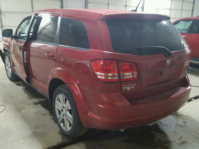 3D4GG57V19T589555 - 2009 DODGE JOURNEY SX RED photo 3