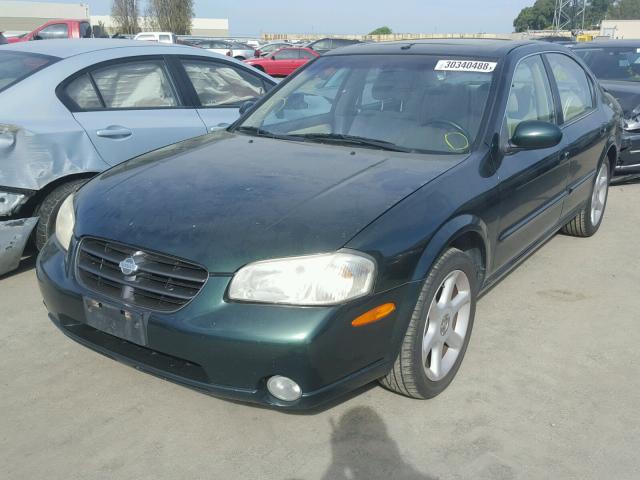 JN1CA31DXYT765257 - 2000 NISSAN MAXIMA GLE GREEN photo 2