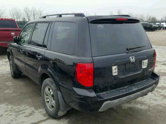 5FNYF18575B049065 - 2005 HONDA PILOT EXL BLACK photo 3