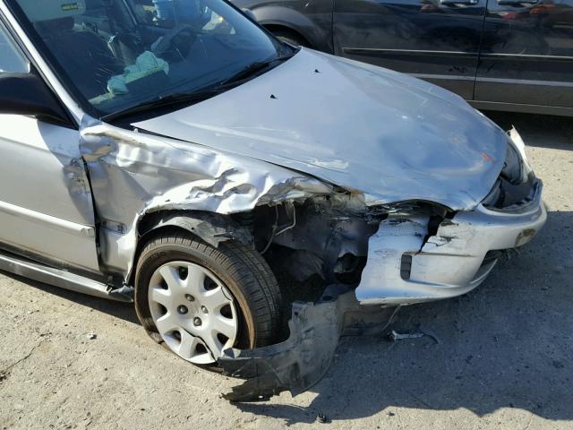 2HGEJ661XYH527154 - 2000 HONDA CIVIC BASE SILVER photo 9