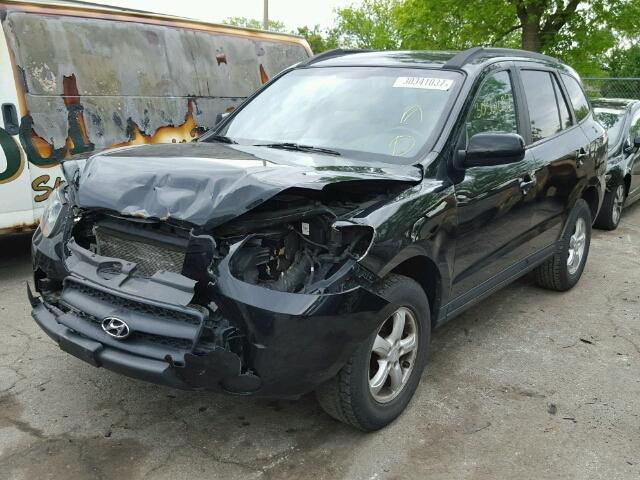 5NMSG13D78H158484 - 2008 HYUNDAI SANTA FE G BLACK photo 2