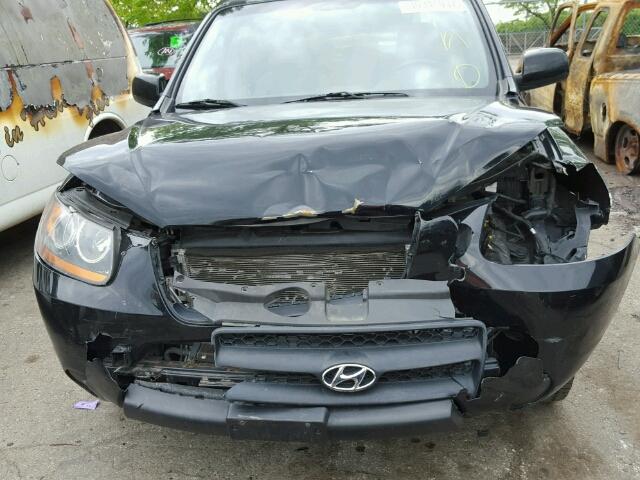 5NMSG13D78H158484 - 2008 HYUNDAI SANTA FE G BLACK photo 9