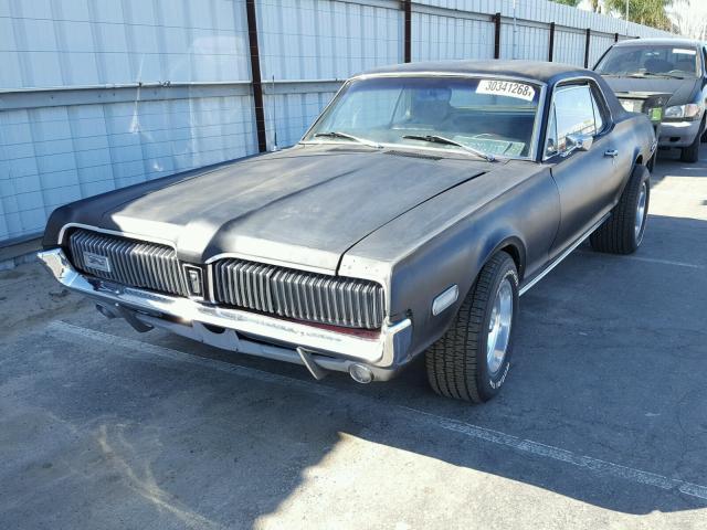 8R91C507381 - 1968 MERCURY COUGAR BLACK photo 2