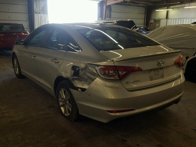 5NPE24AF7GH417459 - 2016 HYUNDAI SONATA SE SILVER photo 3