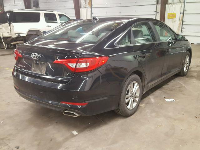 5NPE24AF6HH532832 - 2017 HYUNDAI SONATA SE BLACK photo 4