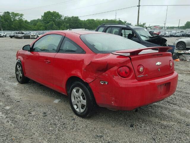 1G1AK15F267875381 - 2006 CHEVROLET COBALT LS RED photo 3